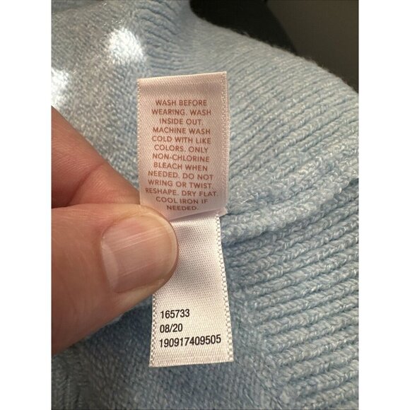 NWT LC Lauren Conrad Womens M Pastel Blue Champagne Champion Sweater Easter Cozy - Picture 10 of 10